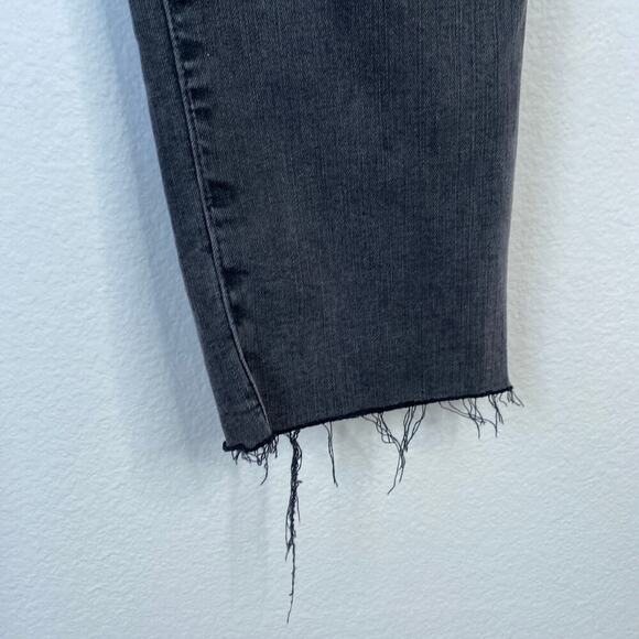 MADEWELL Stovepipe Jeans in Banberry Wash Raw-Hem Size 27 Black Charcoal NA940 - Picture 6 of 10